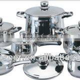 12pcs Stainless Steel Non-stick Kitchen Cookware Sets