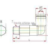 Extended Plastic Tube Fitting, Plug in Elbow ,compact One -touch Tube Fitting , Push in Tube Fitting thumbnail-2