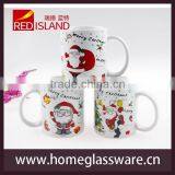 Classics Christmas Decor Porcelain Coffee Mugs Santa and Snowflakes Pattern thumbnail-1