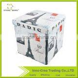 Hot Sale Latest Design PVC Printing Small Ottomans thumbnail-3