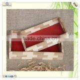 Home Decorating Velvet Inside Antique Wood Tray thumbnail-5