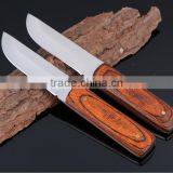 Custom Outdoor Stainless Steel Wood Handle Folding Pocket Knife thumbnail-3