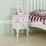 Set of Two Small Traditional Style Bedside Table in White thumbnail-4