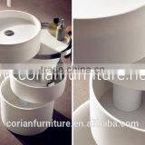 Acrylic Solid Surface Round Bathroom Wash Stand thumbnail-2