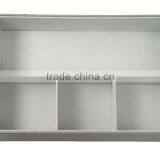 High Quality 4 Compartment Faux Leather Jewelry Storage Box With Flocking Inside thumbnail-2