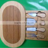 Bamboo Cheese Cutting Board With Knife thumbnail-2