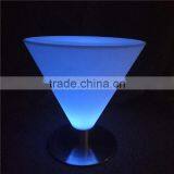 Cheap Wholesale Victorian Furniture Color Changing Glass Bar Table With Inbuilt LEDs for Pub and Strip Club thumbnail-1