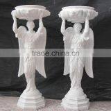Garden Outdoor Decoration Stone Carving White Marble Stand for Statue