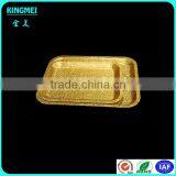 Luxury Round Acrylic Tray Sets Wholesale, Golden Fruit Trays For Wedding thumbnail-5