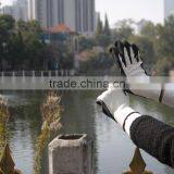 NMSAFETY 13 Gauge Grey Nylon Coated Black Latex Glove /Working Gloves/ Abrasion Resistant Gloves thumbnail-1