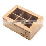 Beautiful and Custom Luxury Black Brown White Glossy Lacquer Finish Bamboo Tea Box thumbnail-3