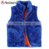 China Supplier Custom Fur Lined Fleece Men Vest thumbnail-3