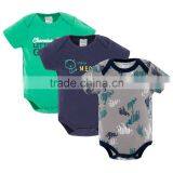 2017 Cheap Good Quality Baby Clothes Colorful Summer 100%Cotton Short Sleeves With Printing Newborn Infant Baby Bodysuits thumbnail-6