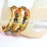 Antique Gold Finish Bridal Set,Indian Bridal Bangles Bracelet,Fashion Bangle Sets thumbnail-4