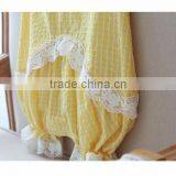 Hot Selling Boutique Seersucker Fabric Baby Girl Romper thumbnail-4