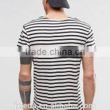 Cheap High Quality Striped Men Crew Neck T-shirt Manufacturers in China thumbnail-2