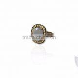 925 Sterling Silver Gemstone Ring With Blue Chalcedony thumbnail-1