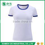 2017 Latest Fashion Summer 100% Cotton Slim Fit Round Neck Women Blank T Shirt thumbnail-4