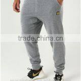 Mens Grey Tapered Gym Jogger Pants Polyester Cotton Fleece Black Fitness Sweatpants Navy Blue Fitted Joggers thumbnail-4