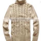 Men's fashion cable pullover turtle model sweater