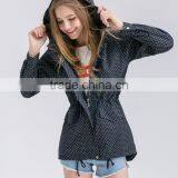 Zm50380b Europe Women Dust Coat Fashion Medium Style Plus Size Ladies Coats thumbnail-2