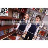 Spring Primary School Uniform Designs Knit Fabric Children Set thumbnail-3