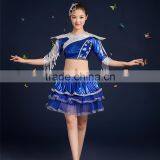 Performance Midriff Two Piece Wear Girls Sexy Party Dance Dresses thumbnail-1