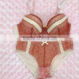 Newest Design Beautiful Ladies Elegant Lace Underwear Sexy Bra and Panty Set thumbnail-1