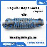 8 Colors Available - Regular Thick Strong Rope Non-Slip Hiking Laces - Custom Sneakers Skating Strings Coiled Lace - Orange/Grey thumbnail-4