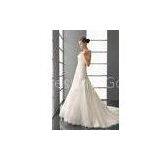 Chapel Train A - Line Lace Strapless Wedding Dressing Gowns / Bridal Gown With Beadings thumbnail-1