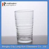 LongRun China 11oz Water Glass Cups With Cross Stripe Best Selling Products thumbnail-1