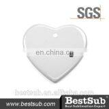JS Coatings Sublimation 3inch Heart Ornament With Hole H001