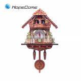 The Shape Of House Wood Digital Clock Wood Station Clock Bird Wall Clock