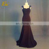 Real Pictures Black Mermaid Long Evening Dress Made In China