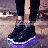 Factory Wholesale Hot Fashion Cool Light up Shoes Street Dance Luminous High Top LED Sneakers Casual Shoes for Men Women thumbnail-2