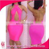 Sexy Neck Halter Backless Punk Clothing Women Gothic Clubwear Bodycon Mini Dress thumbnail-3