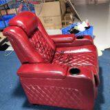 Luxury Genuine Leather Electric Recliner Home Theater Sofa thumbnail-1