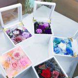 Preserved Flowers Music Box Flower Gift With Lighting for Valentine Christmas Wedding thumbnail-1