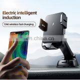 Custom LOGO Hot Selling Wholesale 15W Automatic Super Qi Fast Charger Bracket Mobile Phone Mount Car Holder Wireless Charging thumbnail-4