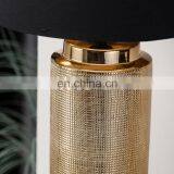 New Fancy Hotel Bedroom Decoration Gold Base Lamp Luxury Modern Ceramic Table Lamp thumbnail-3