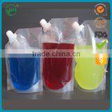 Stand up Clear Plastic Wine Pouch With Spout thumbnail-1