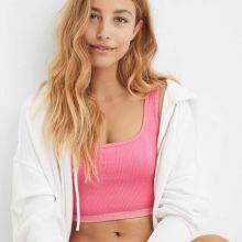 Ladies' Santoni Seamless Knit Quick Dry & Wicking Cross Back High Support Sports Bra. thumbnail-1