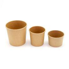 32 oz Paper Cups Wholesale Soup Cups With Vented Lids Eco Friendly Brown Kraft Soup Cups thumbnail-1