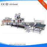 Cheap Multi Rotary Wooden Door Cutting Machine Full Automatic Cnc Router Furniture Production Line With Drill Cutting Center Quality Choice thumbnail-1