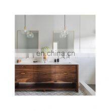 Double Modern Makeup Wooden Bathroom Vanity Cabinets With Mirror Lights thumbnail-1