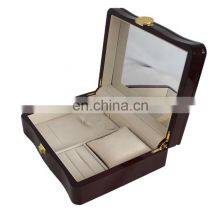 Custom Luxurious Watch Necklace Ring Jewelry Wooden Gift Box Packaging 23.5x18x7cm