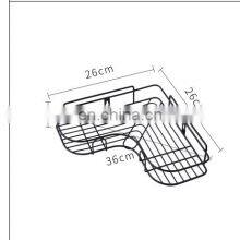 Steel Powder Coating Bathroom Shelves Corner Wall Mounted Rack Bathroom Storage Kitchen Rack Shelf With Good Load Bearing thumbnail-4