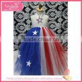 Gauze Five-pointed Star Decoration Fluffy Voile Girl's Dress Children Frocks Designs thumbnail-3