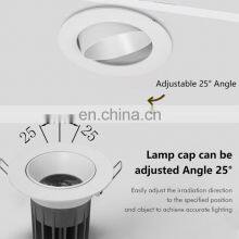 High Quality Adjustable Round Square Trim Recessed COB Indoor 7 12 20 Watt LED Downlight thumbnail-4