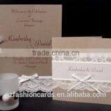 Rustic Kraft Lace Wedding Invitation thumbnail-1